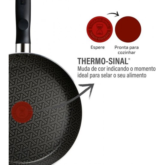 Frigideira 24cm 1,7 Litros Rochedo Robusta Grafite